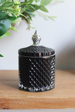 Palermo Black B, dekoracyjny pojemnik / amfora, wym.14x8.5cm