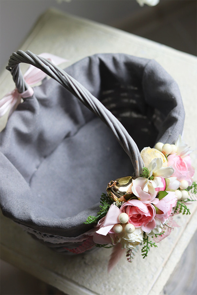 dekorowany koszyczek wielkanocny, Herta, wys.25cm