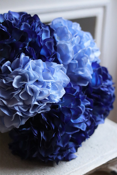 Energia Kosmosu, bukiet niebieskich hortensji, wys.44cm