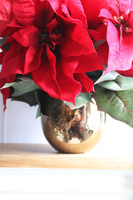 Gwiazda Betlejemska Copper, wysokiej jakości sztuczna roślina