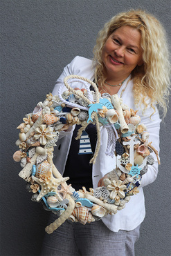 marynistyczny wianek na drzwi, Węzeł Marynarski, śr.48cm