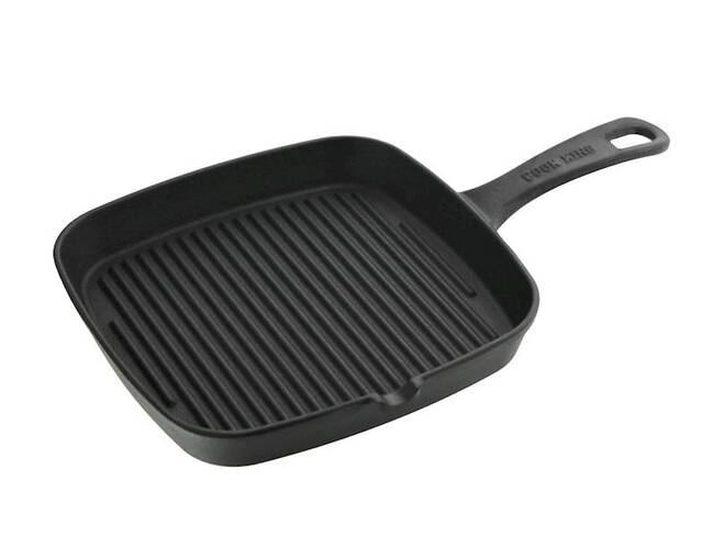 Cast Iron, żeliwna patelnia grillowa, wym.23x36cm