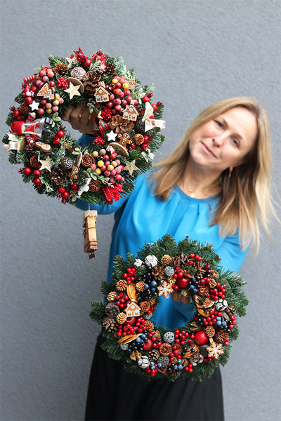 bożonarodzeniowy wianek, Kraina Piękna, śr.33cm