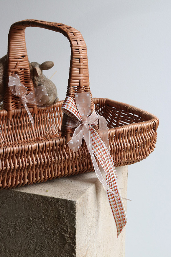 Boho Bunny, dekorowany koszyczek wielkanocny