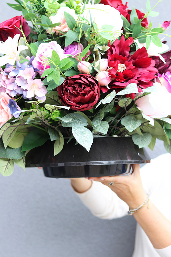 Felinata Premium, kompozycja nagrobna w naczyniu