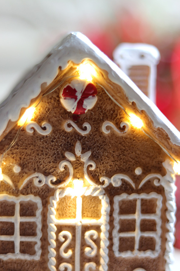 Gingerbread Xmas A, świąteczny domek z piernika LED