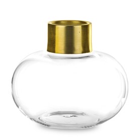wazon szklany Burano Gold Round B, wym.12x13x13cm