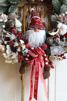 Święty Mikołaj, bożonarodzeniowy wianek na drzwi