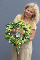 Ptasi Domek, wiosenny wianek z domkiem