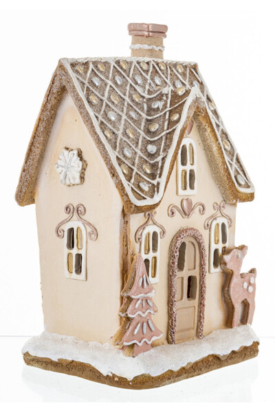 Gingerbread C, świąteczny domek z piernika LED pozytywka, wym.22.5x14.5x10cm
