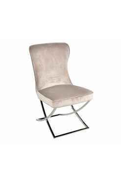 Glamour Nude, krzesło welurowe, wym.54x68x96cm
