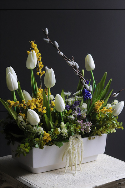 Spring Decoration Resta, stroik wielkanocny z szafirkami