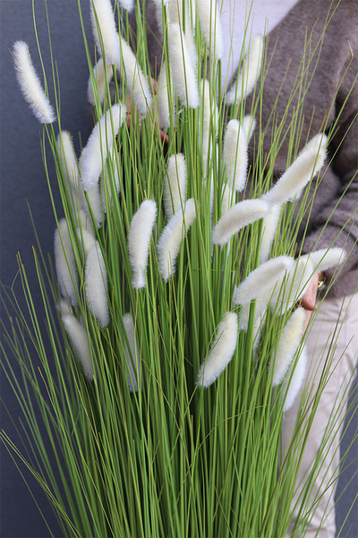 Trawa Pustynna, sztuczna trawa z kłosami, biała