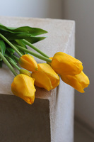 April Nova, bukiet tulipan silikonowy Żółty