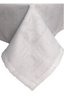 Dalia, elegancki żakardowy obrus na stół, biały