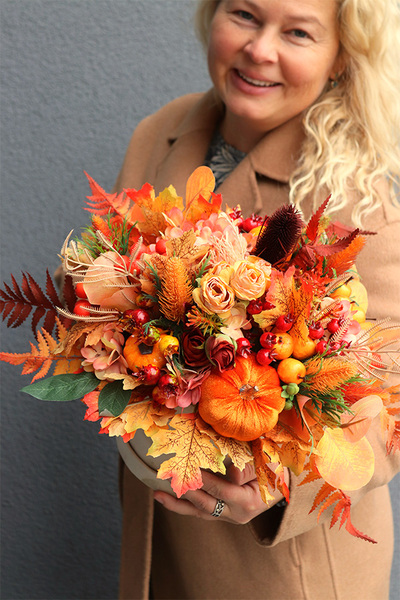 Moko Autumn M, welurowy flowerbox jesienny