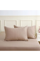 Luna Beige bawełniana pościel z haftem	