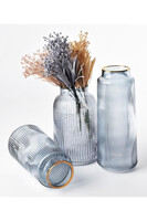 Russo Vase Blue A, szklany wazon, wys.26cm