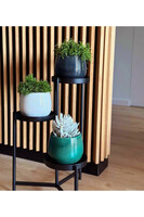 Vintage Round, osłonka ceramiczna doniczka, granatowy, wym.13x15cm