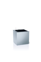 Canto Premium LED, podświetlana doniczka z nawadnianiem srebrna