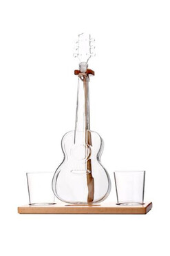Whiskey Blues, karafka i kieliszki gitara, poj.1000ml 
