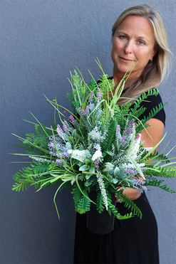 Heather&Lavender, bukiet nagrobny we wkładzie, dł.51cm 