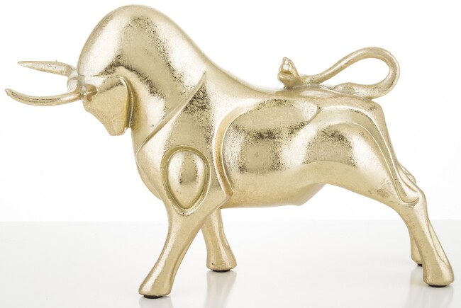 Byk Gold, figurka złota, wym.16x25x7cm