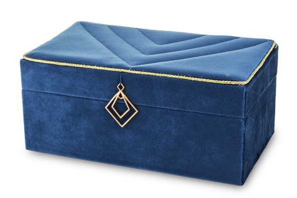 szkatułka / kuferek Florencja Blue, wym.10x22x13cm