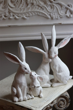 Zajączkowo C, figurka wielkanocna zajączki, wym.30x26x9cm