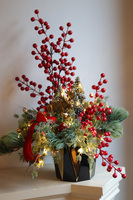 Czerwona Ballada, świąteczny stroik ze świecą