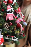 Scandi Home LED, świąteczna choinka w złotej doniczce