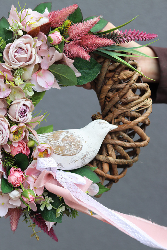 Ornamentia 2, wianek dekoracyjny z ptaszkiem