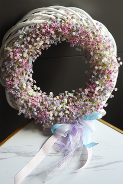 Kaszka Pastelowa Extra, wiosenny wianek dekoracyjny, śr.40cm  