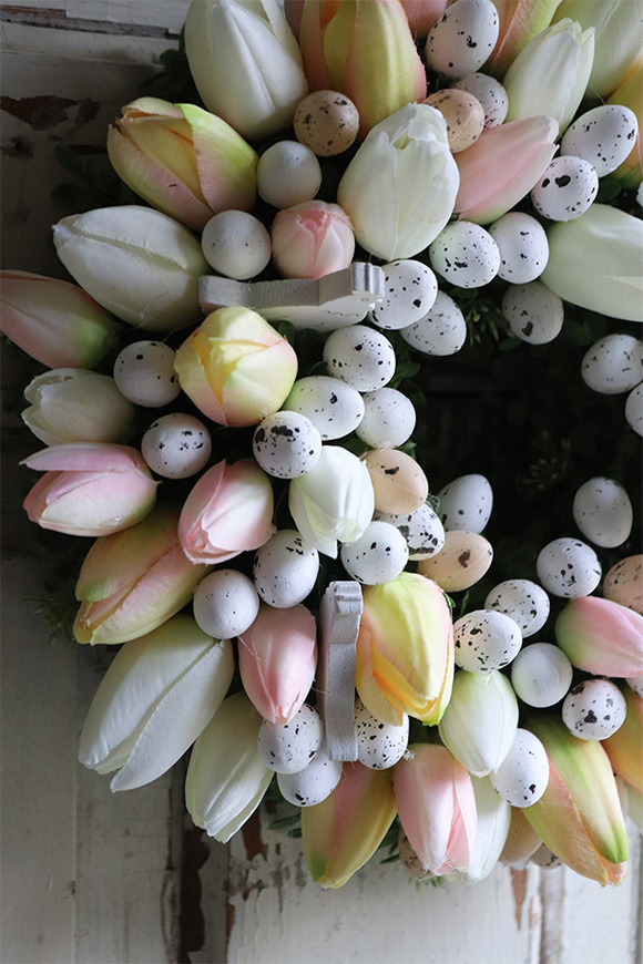 Tulippano, wianek wielkanocny na drzwi, śr.34cm