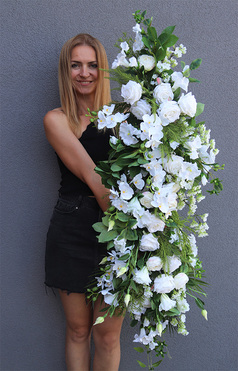 Wedding Place Big, biała dekoracyjna girlanda, dł.120cm