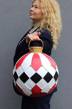 OD RĘKI Xmas Ball, figurka bombka ceramiczna B, wym.36x35cm