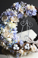 Fioletowa Delikata, wielkanocny wianek dekoracyjny