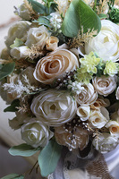 Kvietny, flowerbox z koronkową wstążką, wys.47cm