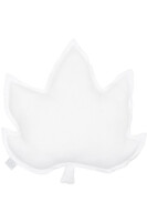 Maple Leaf, lniana poduszka w kształcie liścia, biała