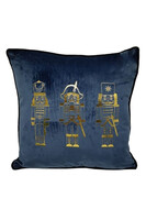 Christmas Nutcracker, poduszka dekoracyjna, niebieski, wym.40x40cm