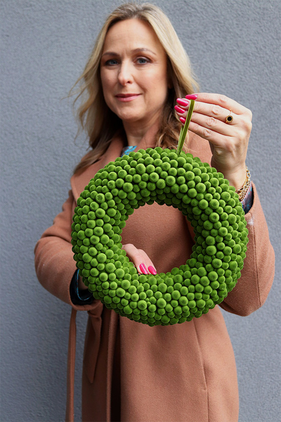 Moss, świąteczny wianek z zielonego mchu