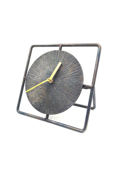 Modern Black, metalowy zegar gabinetowy, wym.20x20cm