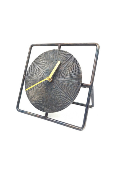 Modern Black, metalowy zegar gabinetowy