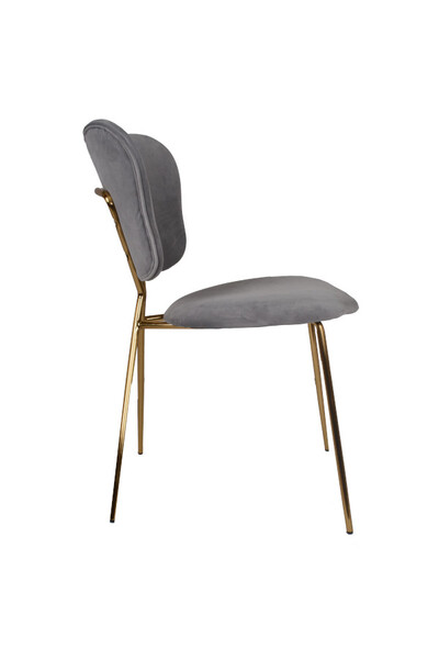 Madame Butterfly, krzesło z obiciem, szare