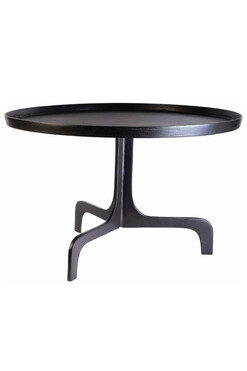 Kent, stolik kawowy okrągły, czarny, wym.45x74x74cm