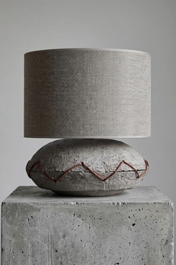 Sutilis I, nowoczesna lampa stołowa ceramiczna, wym.35x37cm 