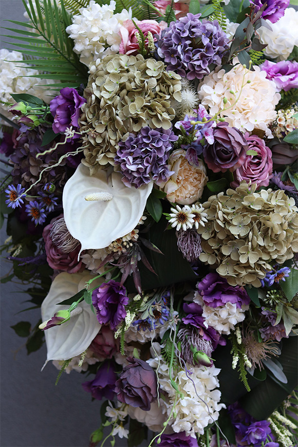 Fioleti komplet dekoracji nagrobnych