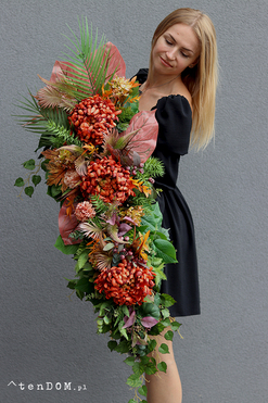 Dacja Fall, girlanda nagrobna na desce, dł.130cm