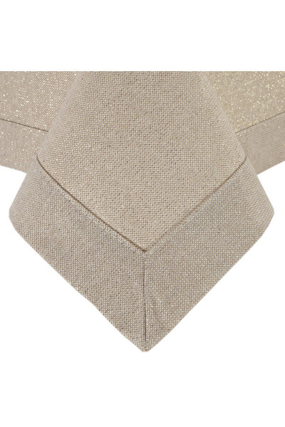 Alissa Flora, obrus ze złotą nicią, beżowy