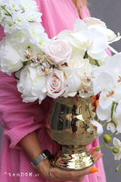 Perlage, kompozycja kwiatowa w pucharze